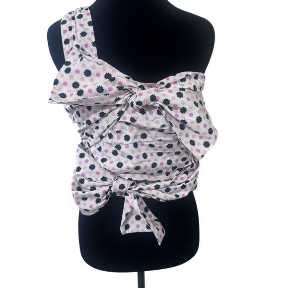 Anthropologie Asymmetrical Sleeveless Top in White and Cream - Picture 2 of 7